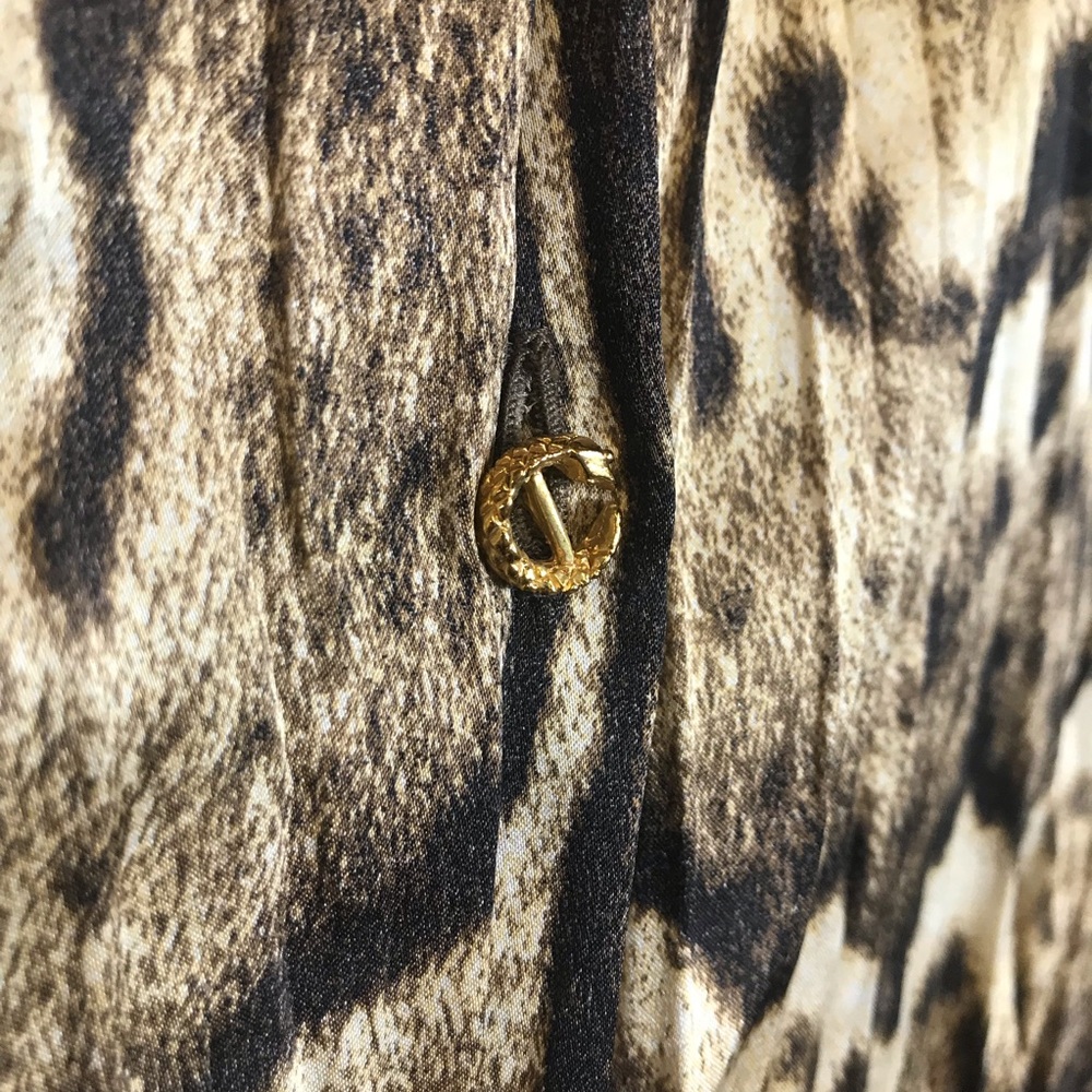 Roberto Cavalli Animal Print 100% Silk Blouse - Picture 4 of 8